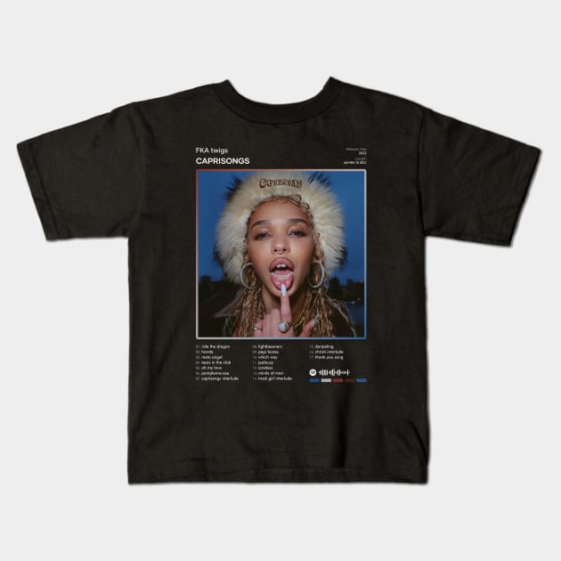 FKA twigs - CAPRISONGS Tracklist Album Kids T-Shirt by 80sRetro